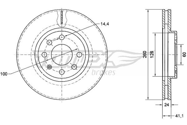 TOMEX Brakes Bremsscheibe